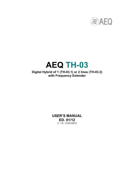 Manual - AEQ