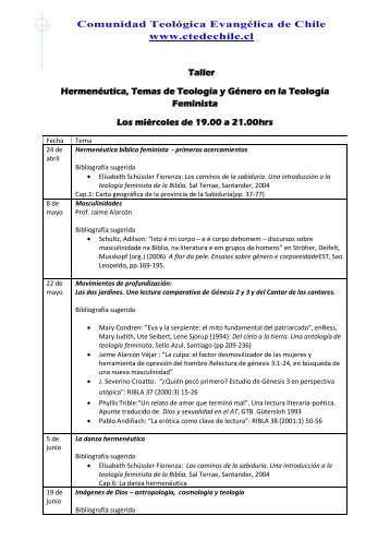 Taller_ GÃ©nero_ y_ teologÃ­a.pdf - Comunidad TeolÃ³gica EvangÃ©lica ...