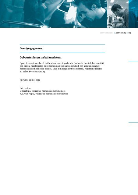 Jaarverslag 2011 - Pensioenfonds Metaal en Techniek