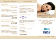 WEllNESS & MASSAGE â€žNur die Harmonie von ... - Westfalen Therme