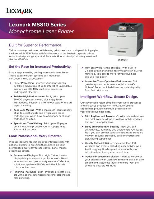 lexmark ms810dn printer