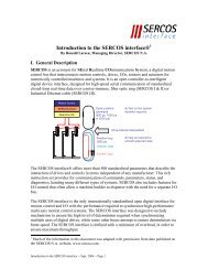 Introduction To The SERCOS interfaceâ¢ - Sercos N.A.