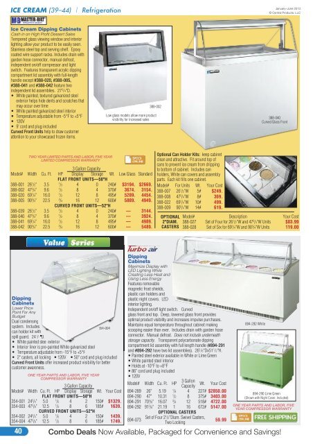 Ice Cream Equipment & Supplies - Central Restaurant Products