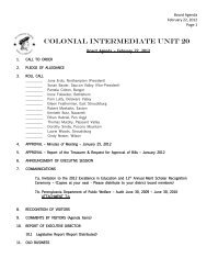 February 22, 2012 - Colonial Intermediate Unit 20