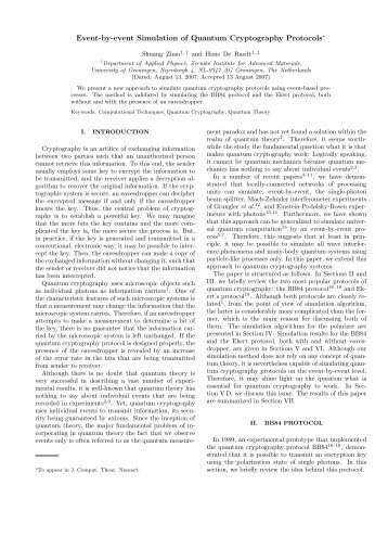 Event-by-event Simulation of Quantum Cryptography Protocolsâ