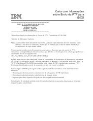 Carta com InformaÃ§Ãµes sobre Envio da PTF para i5/OS - IBM