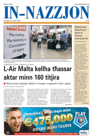 L-Air Malta kellha t[assar aktar minn 160 titjira - MaltaRightNow.com