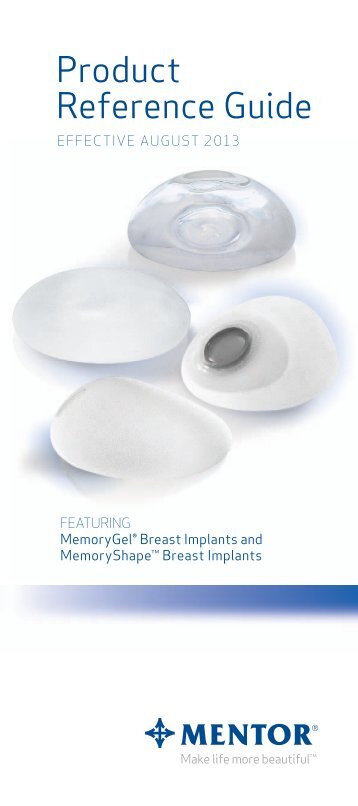 The Mentor Â® (J&amp;J) Breast Implant Catalogue - SanFranciscoBreast ...