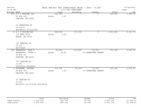 real-estate-tax-commitment-book-2013-9-300-castine-maine