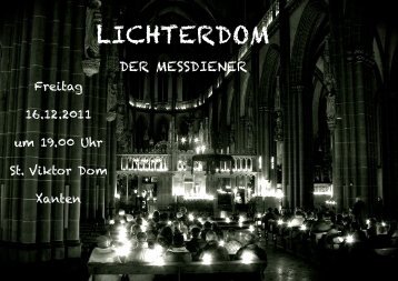 Lichterdom Messdiener - St. Viktor Xanten