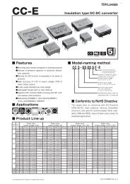 CC 3 - 05 05 S F -E Features Product Line up ... - TDK-Lambda