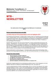 MTB - NEWSLETTER 03/2010 - Märkischer Turnerbund