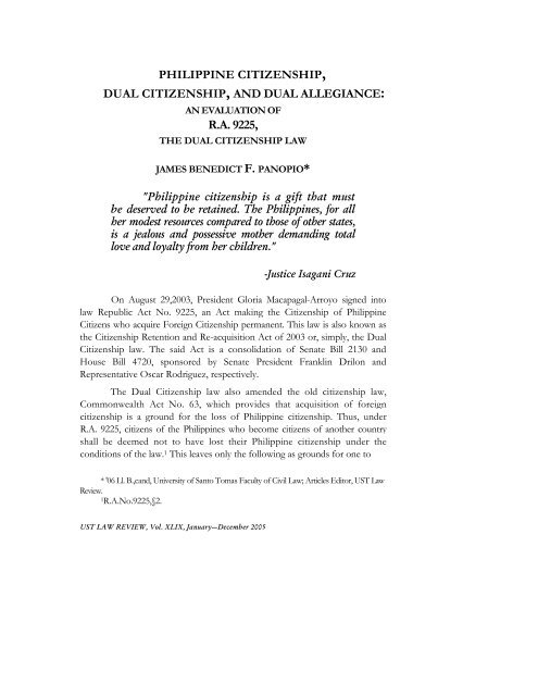PHILIPPINE CITIZENSHIP DUAL CITIZENSHIP Aboutphilippines