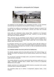 EvaluaciÃ³n a aeropuerto de Cotopaxi (El Comercio ... - AHK Ecuador