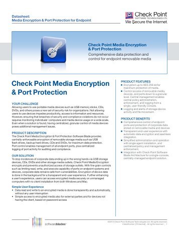Check Point Media Encryption & Port Protection