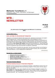 mtb - newsletter  05/2010 - Märkischer Turnerbund