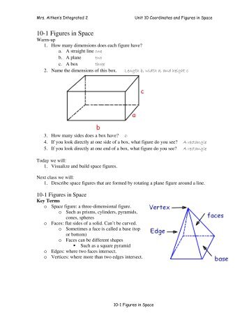 10-1 Figures in Space notes