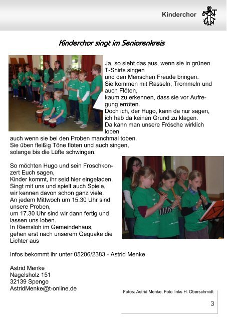 GenieÃen Sie den Sommer! - Kirchengemeinde Melle Neuenkirchen