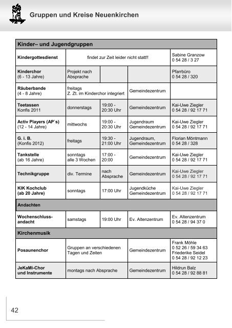 GenieÃen Sie den Sommer! - Kirchengemeinde Melle Neuenkirchen