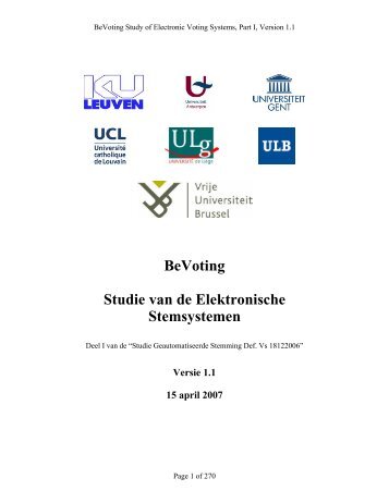 BeVoting Studie van de Elektronische Stemsystemen