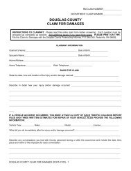 Notice of Claim form - Douglas County