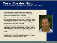 Cesar Rosales Nieto - The UWA Institute of Agriculture - The ...