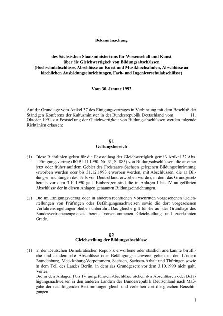 Bekanntmachung [Download,*.pdf, 0,04 MB] - Studieren in Sachsen