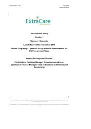 Procurement - ExtraCare Charitable Trust