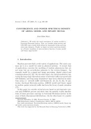 CONVERGENCE AND POWER SPECTRUM DENSITY OF ARIMA ...