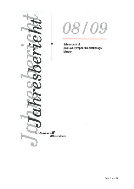 Jahresbericht 2008/2009 - Leo-Sympher-Berufskolleg