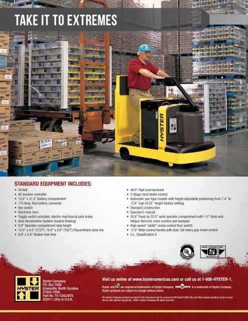 Brochure / Technical Guide - Hyster Company