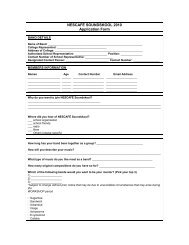 NESCAFÉ SOUNDSKOOL 2010 Application Form