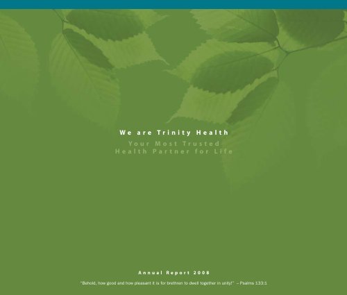 Trinity Health Annual Report 2008