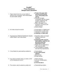 PrintED Press Operations Sample Exam Questions - Gaerf