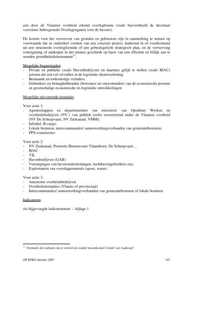 Operationeel programma 2007 - Agentschap Ondernemen