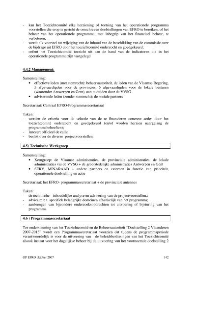 Operationeel programma 2007 - Agentschap Ondernemen