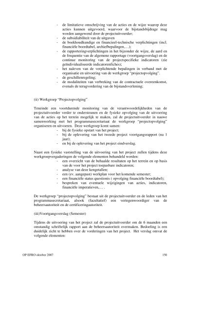 Operationeel programma 2007 - Agentschap Ondernemen