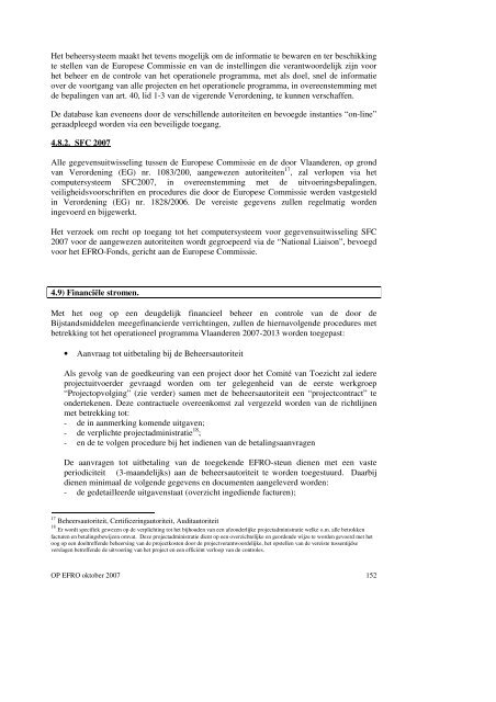 Operationeel programma 2007 - Agentschap Ondernemen