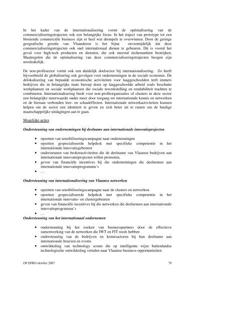 Operationeel programma 2007 - Agentschap Ondernemen