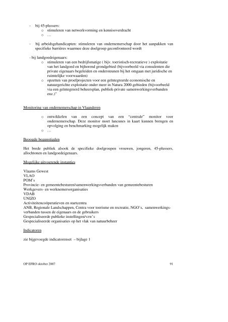 Operationeel programma 2007 - Agentschap Ondernemen