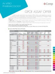 gpcr assay oFFer - Cerep