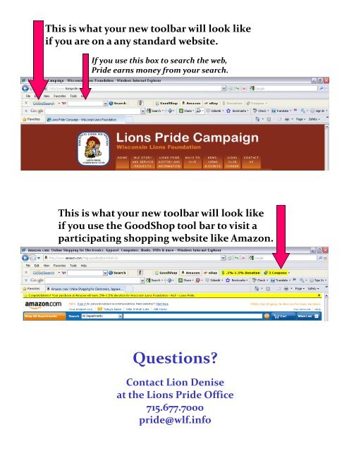 to download (PDF) instructions on using GoodSearch - Lions Pride ...