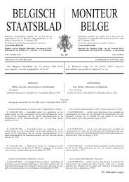 BELGISCH STAATSBLAD MONITEUR BELGE - Agentschap ...