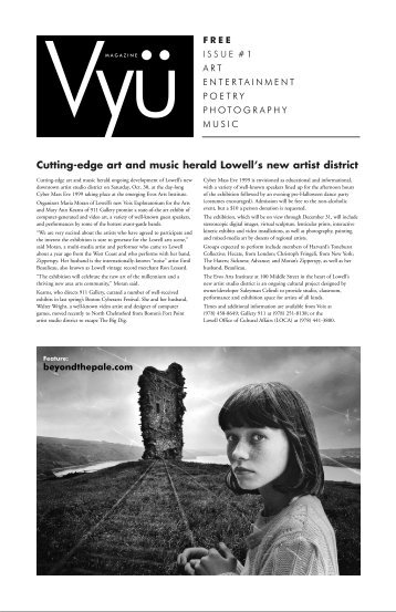 Cutting-edge art and music herald Lowell's new ... - Vyu Magazine