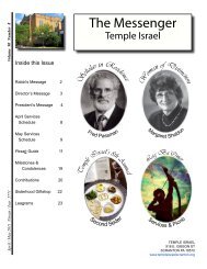 April - Temple Israel