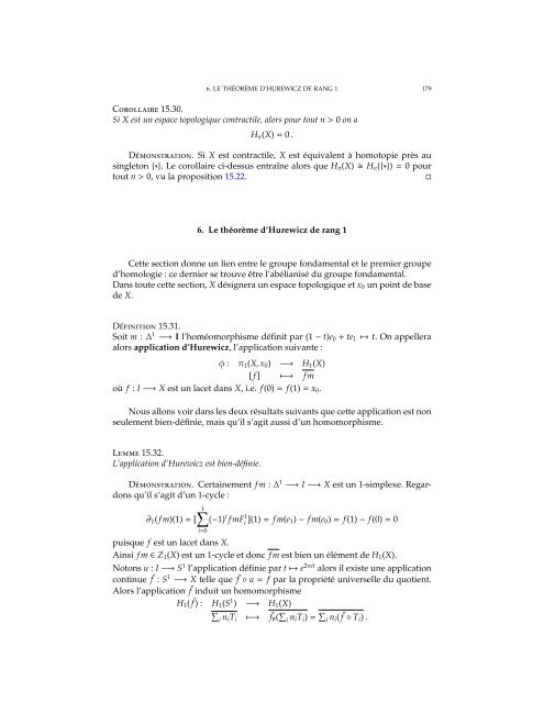 Autour des ThÂ´eor`emes d'Hurewicz - CQFD - EPFL