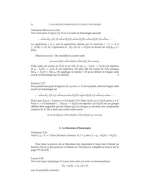 Autour des ThÂ´eor`emes d'Hurewicz - CQFD - EPFL