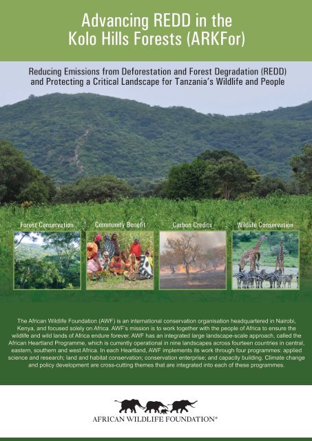 Advancing REDD in the Kolo Hills Forests (ARKFor) - African Wildlife