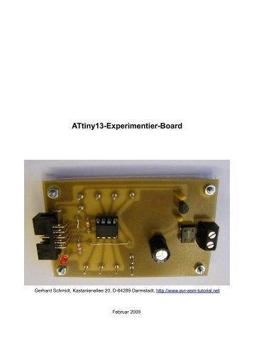 ATtiny13-Experimentier-Board - AVR-Assembler-Tutorial