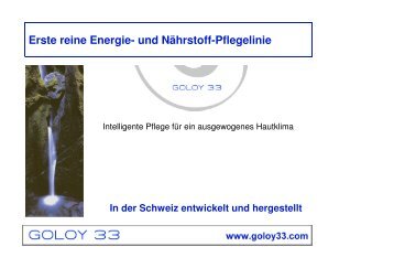 Erste reine Energie- und Nährstoff-Pflegelinie - Naturprodukte Immler